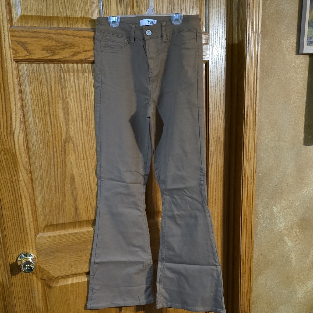 YMI Tan Flare Jeans for Women Size Large